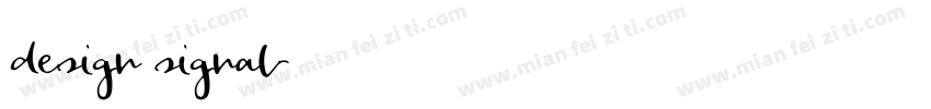 design signal字体转换